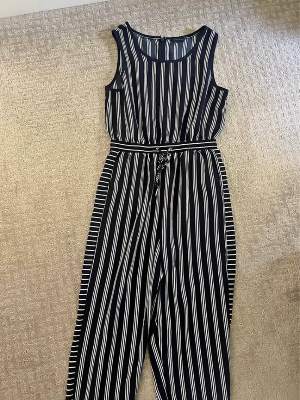Tommy Hilfiger blue and white stripe romper Size M